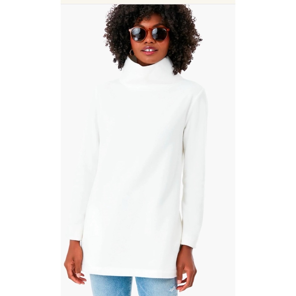 NWT Dudley Stephens Off White Cobble Hill Tunic Fleece Large